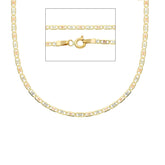 Halskette 18 Karat Gold in Tricolor - MBB040TC